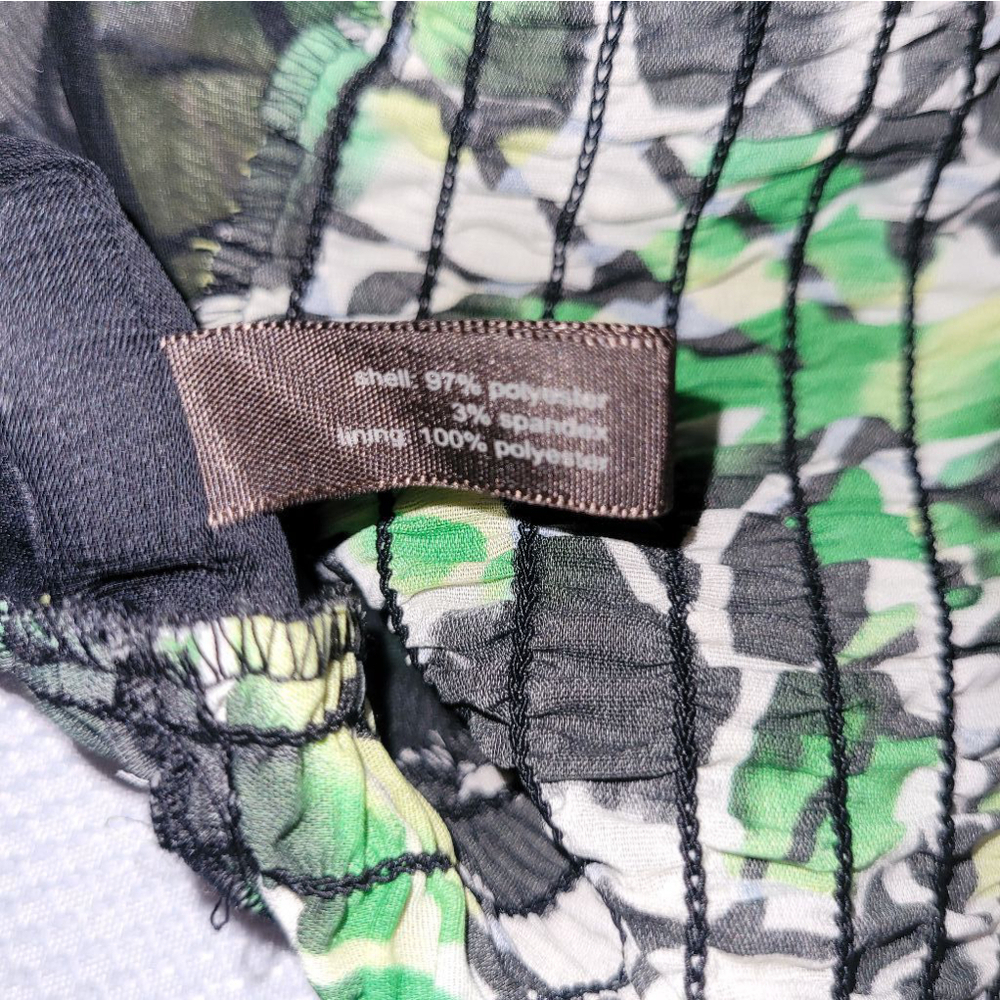 Women's The Limited Green Ruffle Blouse Size S - Picture 8 of 9